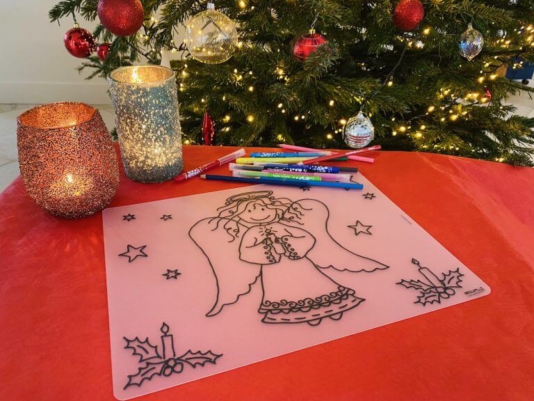 Herkleurbare placemat - Engelientje
