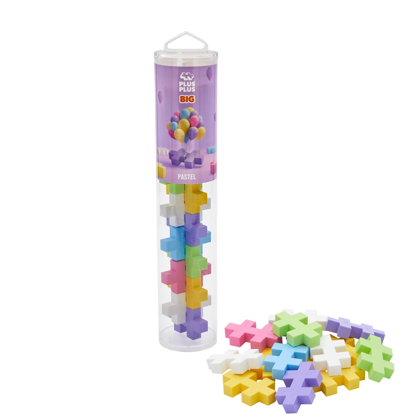 Plus-Plus BIG tube - Pastel (15 stuks)