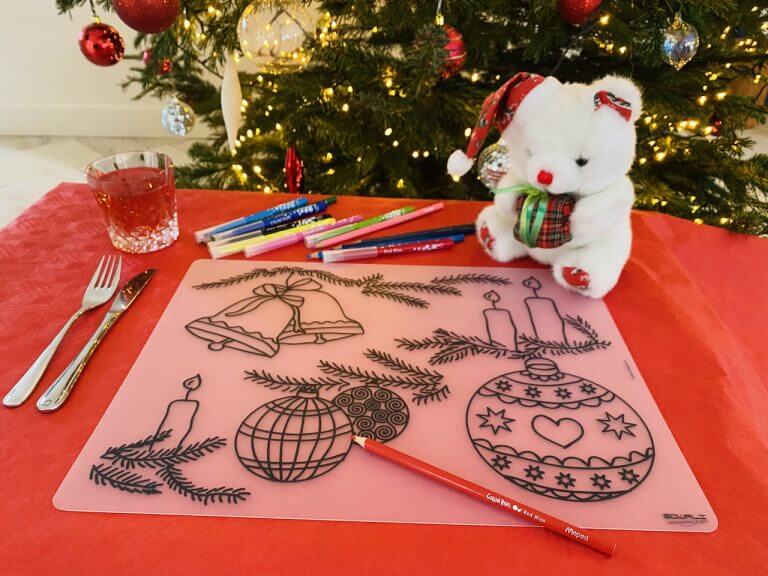 Herkleurbare placemat - Kerstversiering