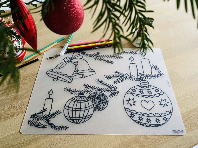 Herkleurbare placemat - Kerstversiering