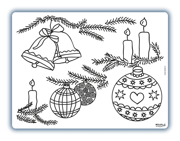 Herkleurbare placemat - Kerstversiering
