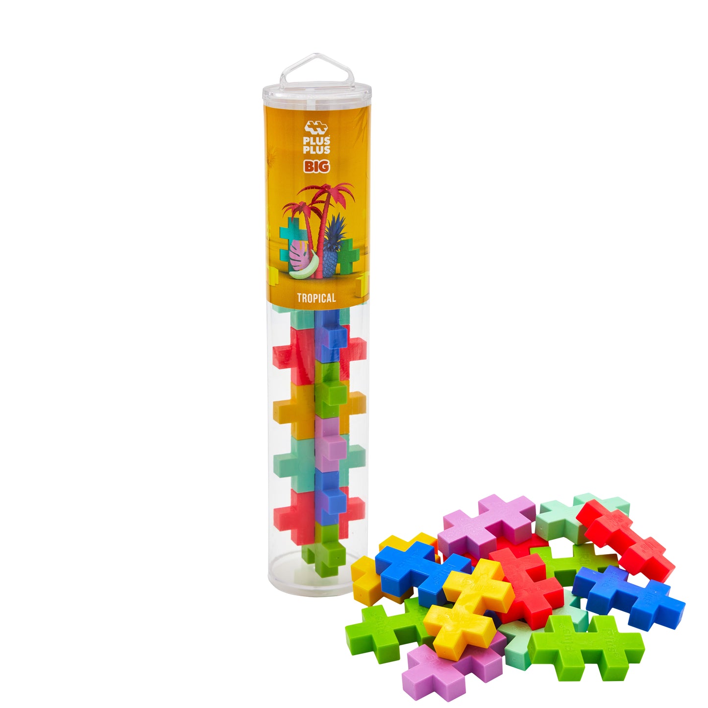 Plus-Plus BIG tube - Tropical (15 stuks)