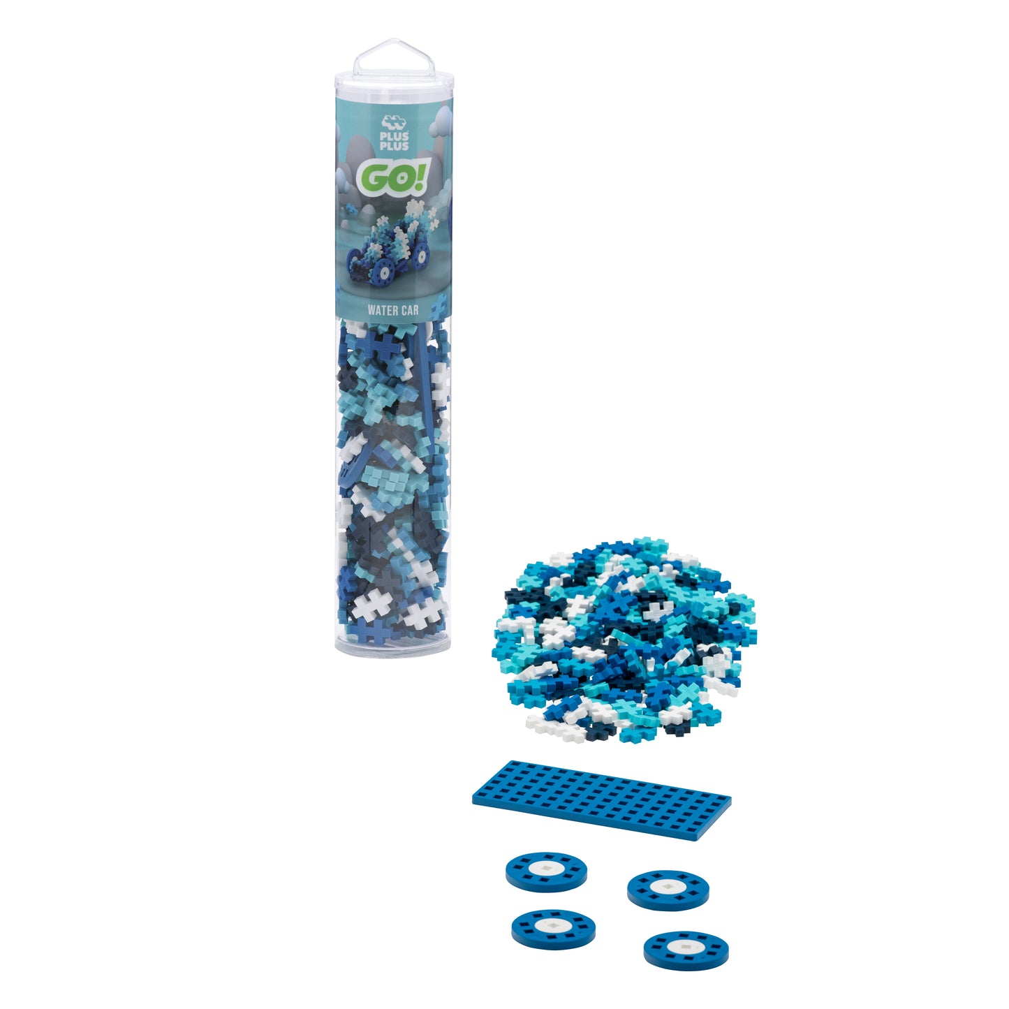 Plus-Plus tube auto - Water (200 stuks)