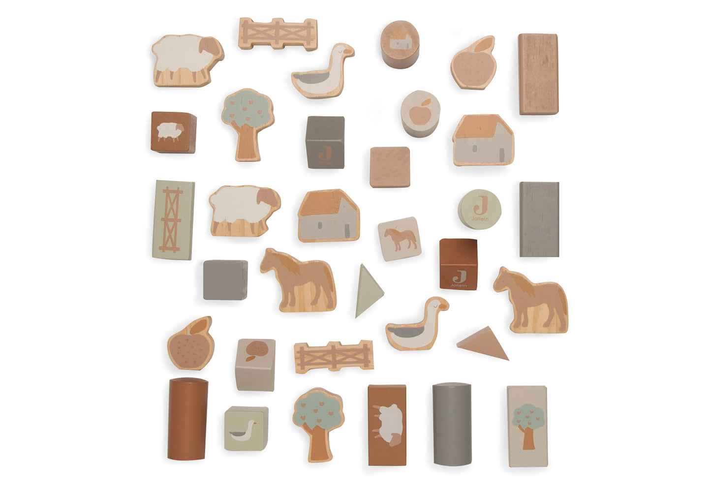Jollein houten blokken - boerderij