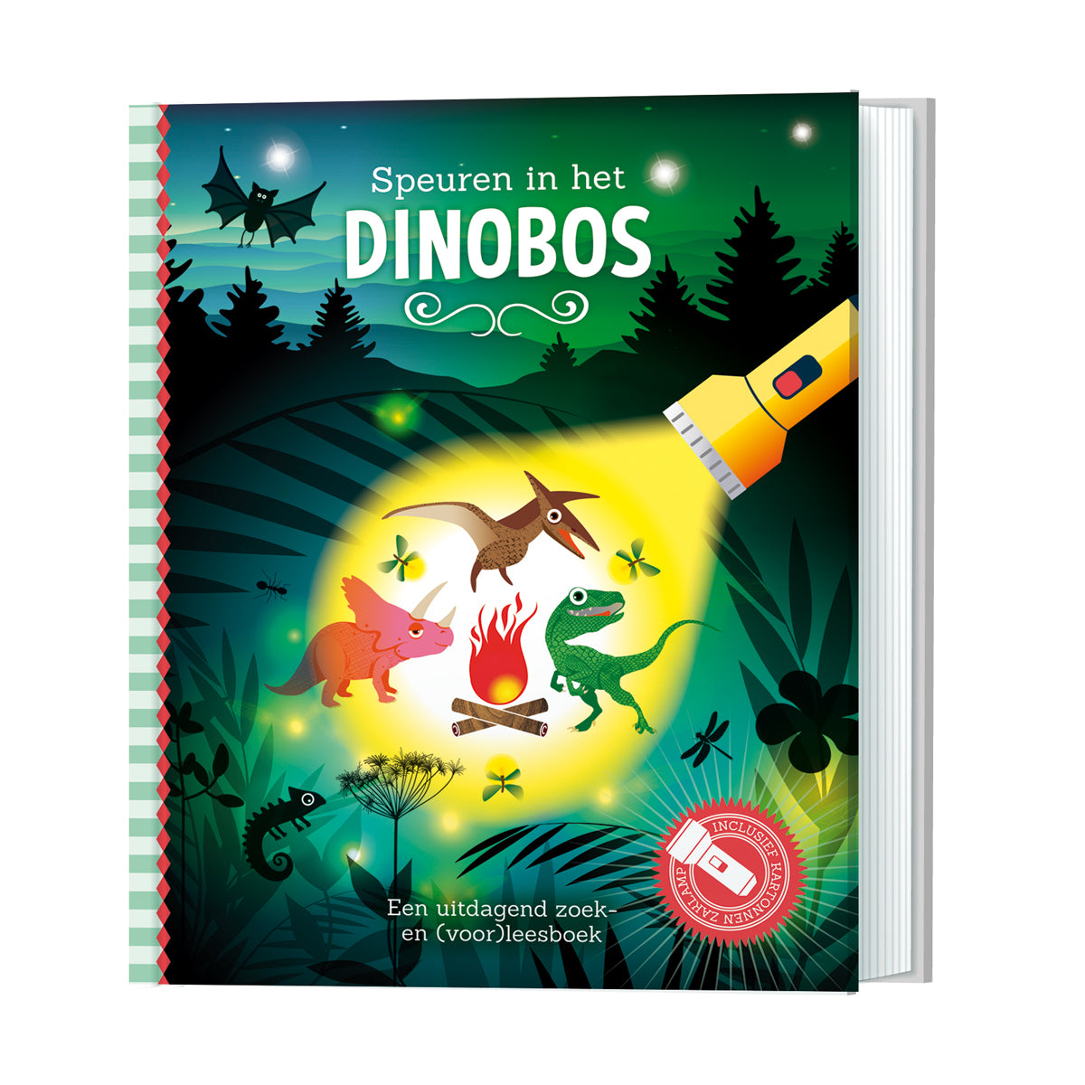 Zaklampboek | Speuren in het dinobos | zoekboek