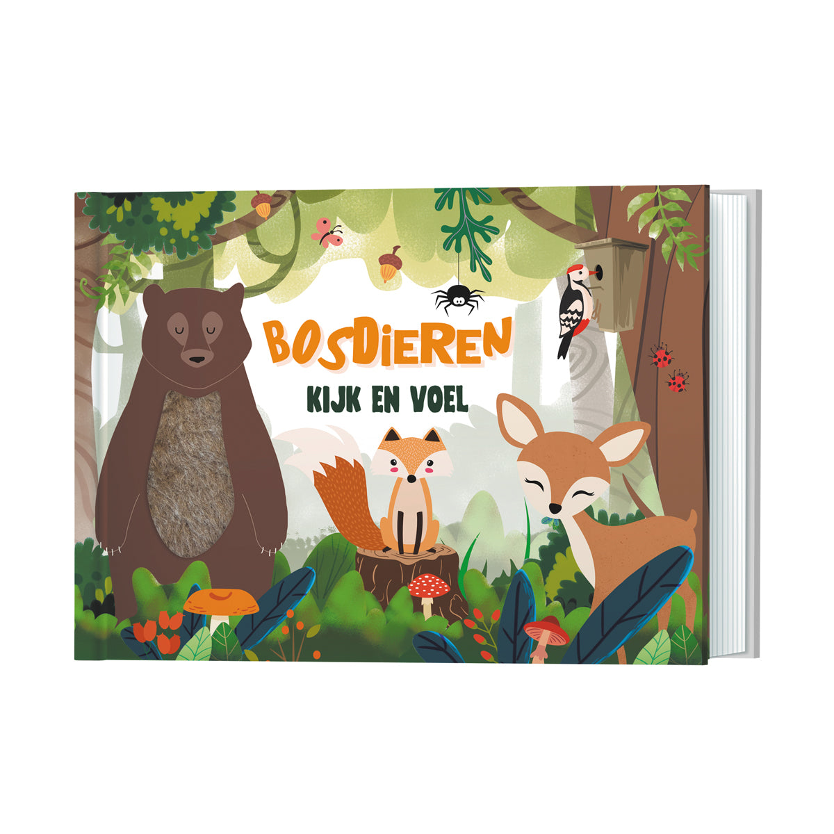 Voelboek | Kijk en voel - Bosdieren