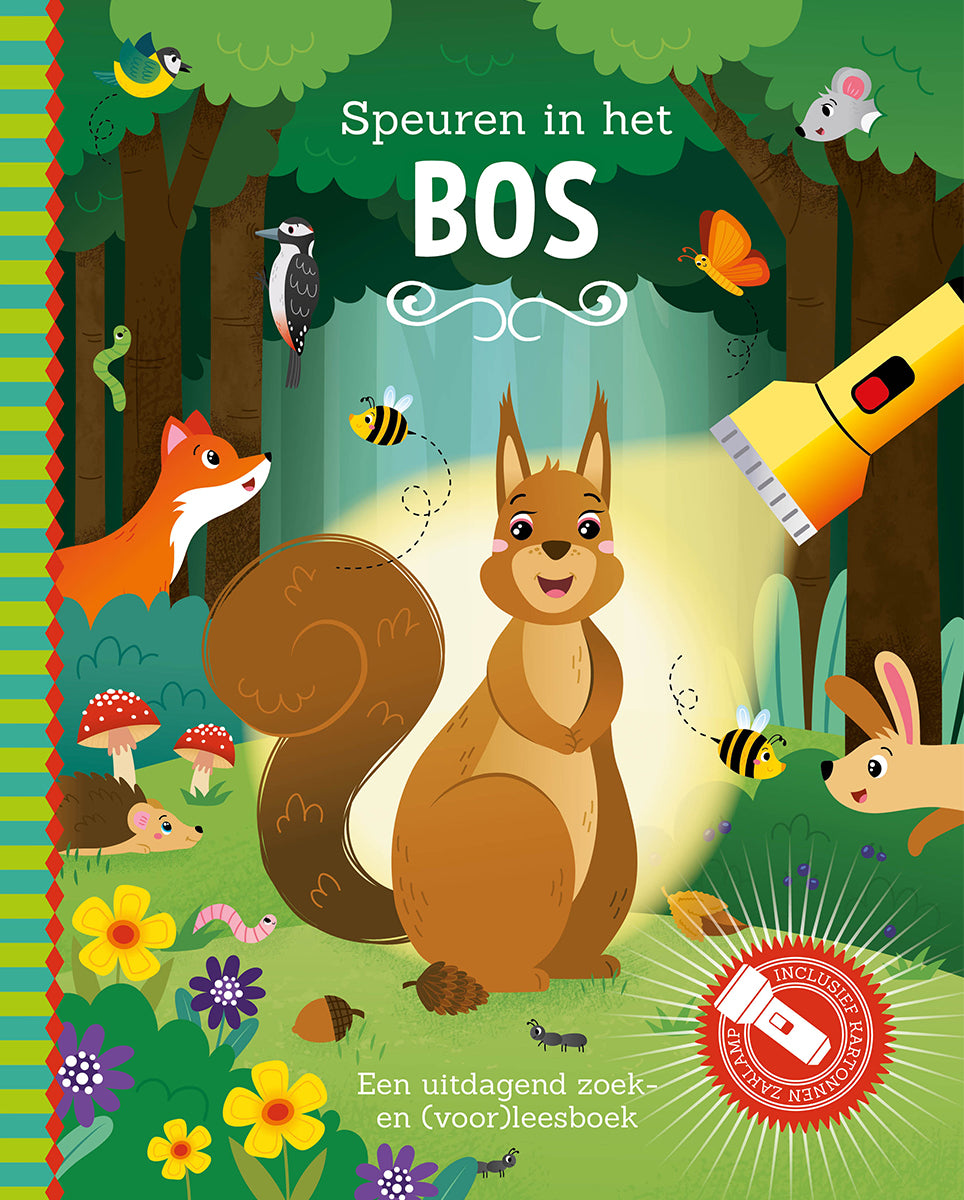 Zaklampboek | Speuren in het bos | Zoekboek