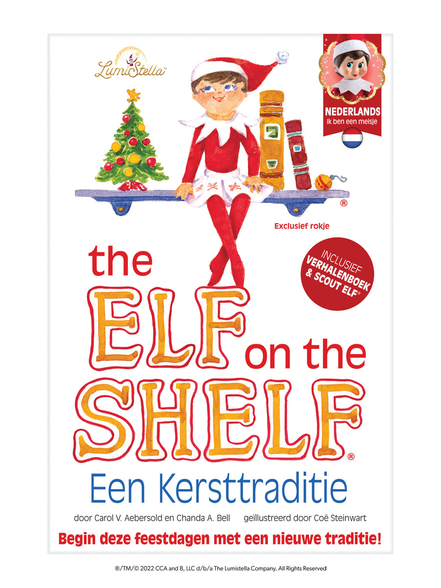 The elf on the shelf - Meisje met boek Nederlandstalig