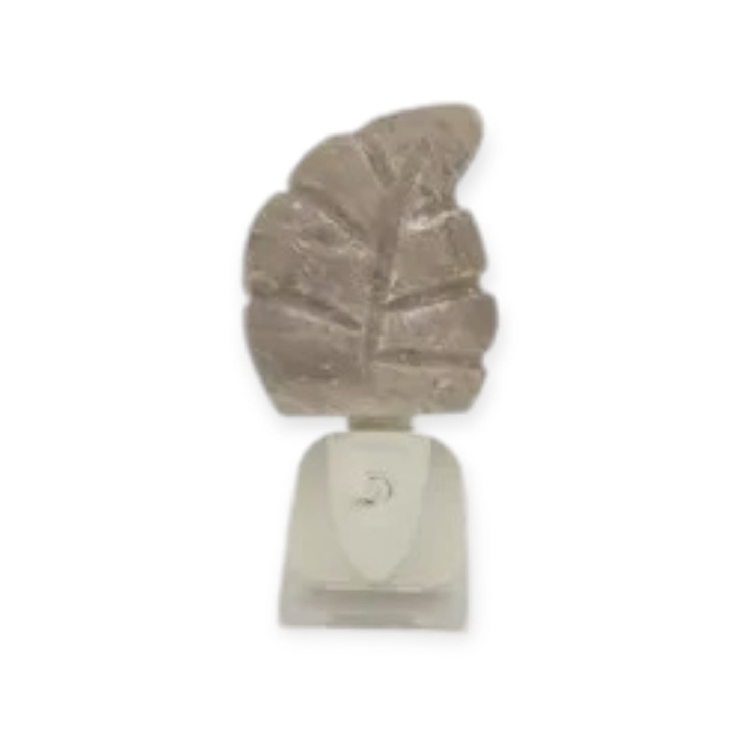 Himalaya zoutsteen | Nachtlampje blad grijs
