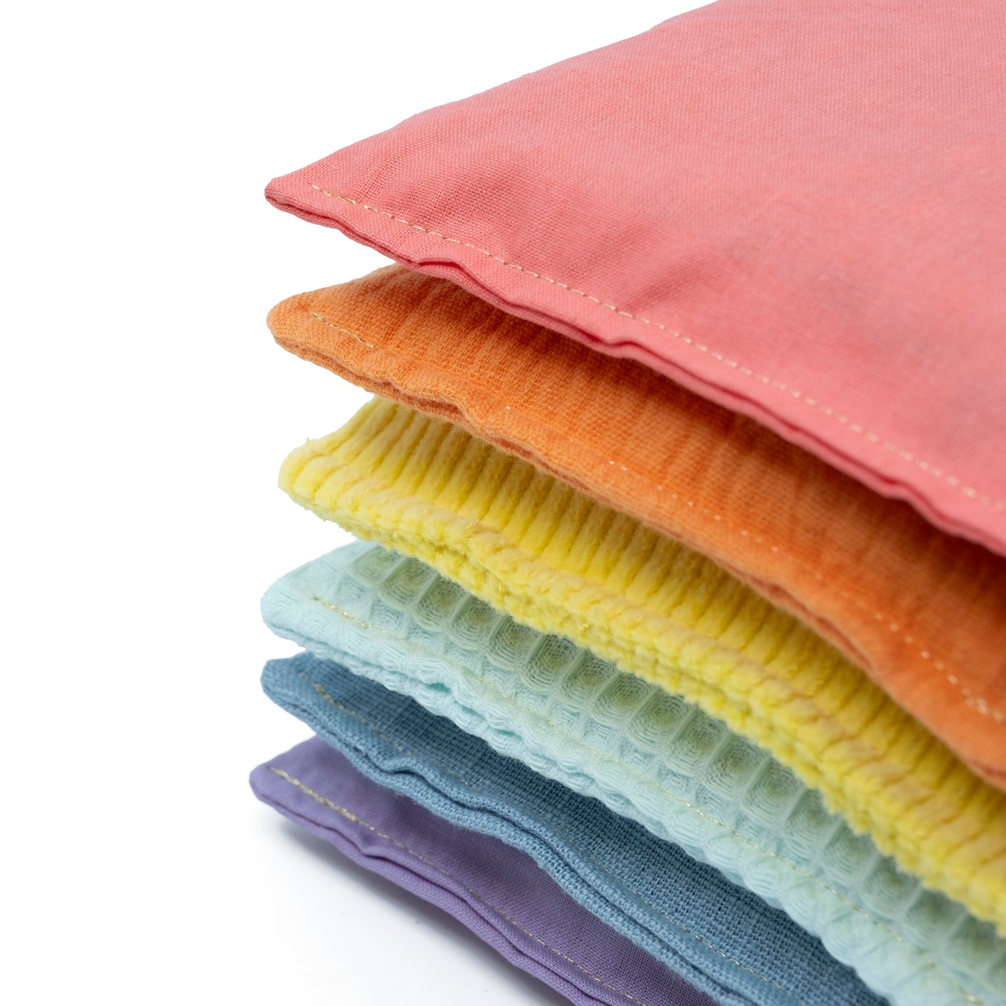 Little Botanic label sensorische pittenzakjes - pastel set (6 stuks)
