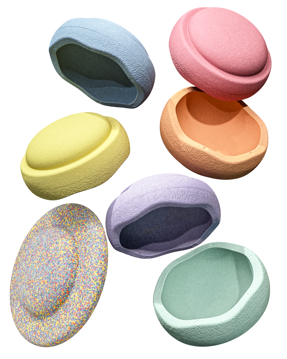 Stapelstein® Pastel set 6 + Super confetti balans bord