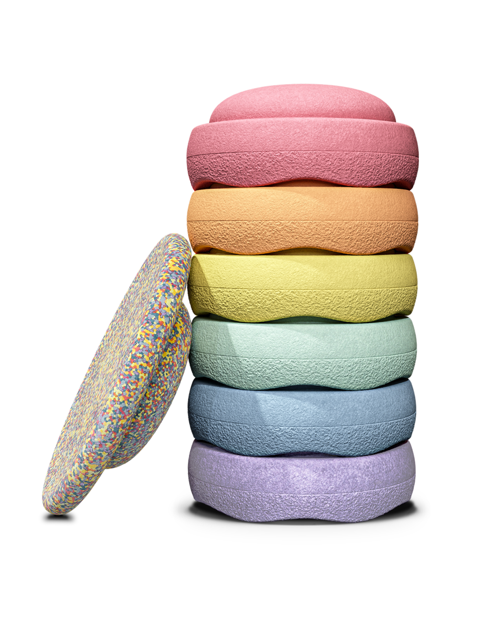 Stapelstein® Pastel set 6 + Super confetti balans bord