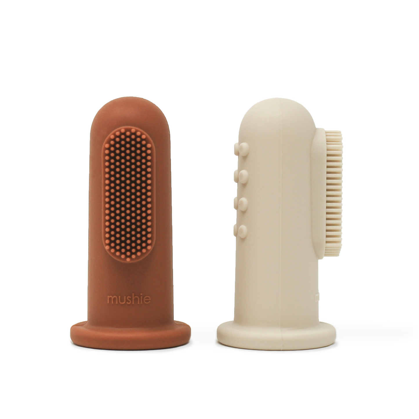 Baby vinger tandenborstel | Mushie toothbrushes | Clay - shifting sand