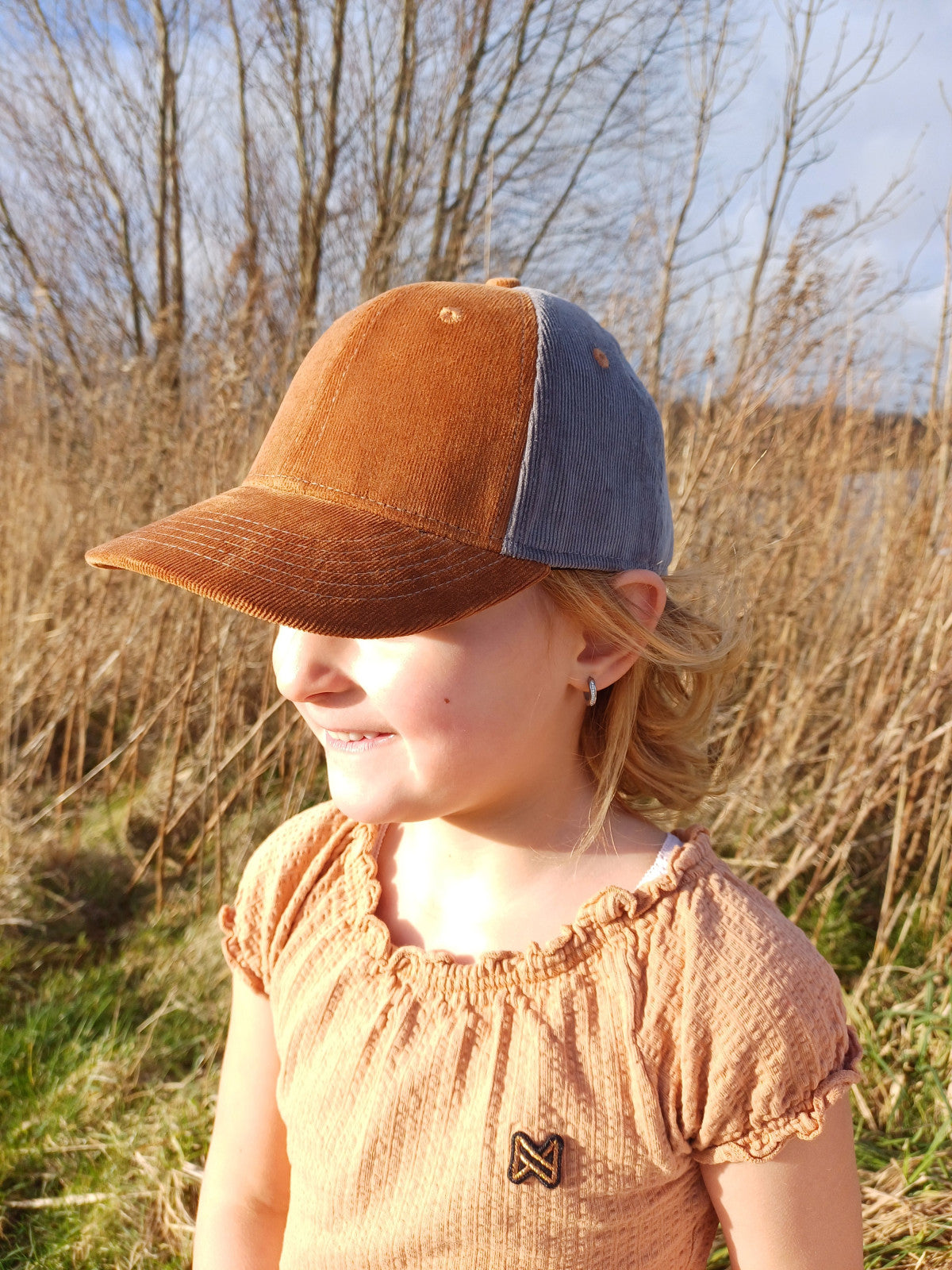 Pet voor baby & kind | Rib | Grijs en cognac