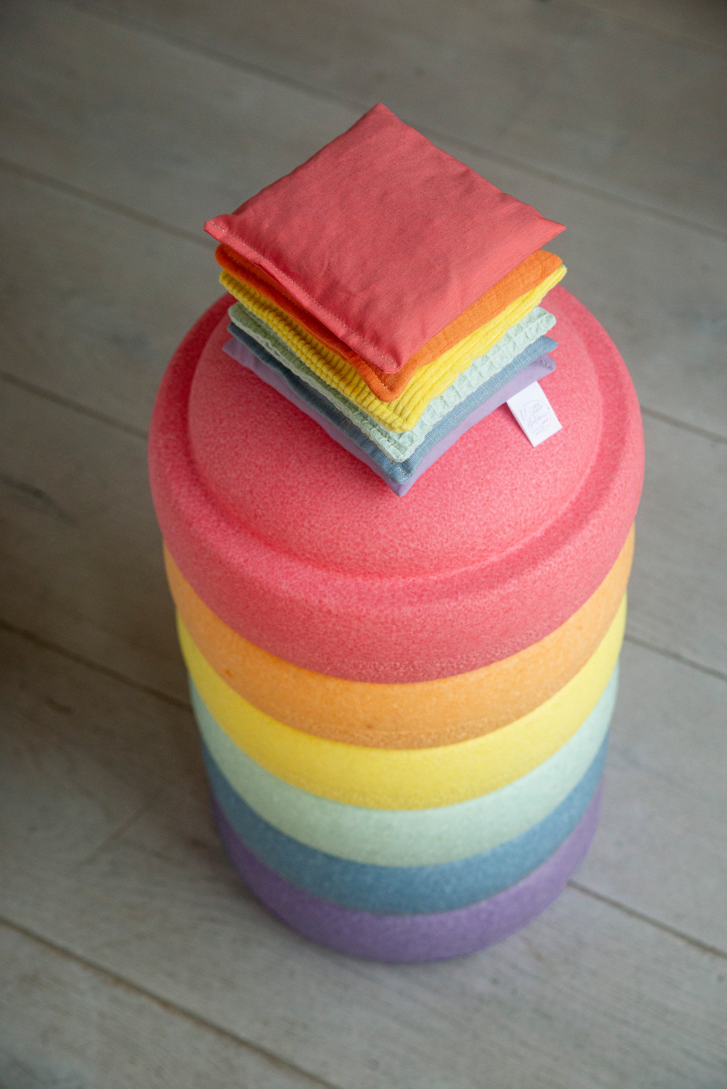 Little Botanic label sensorische pittenzakjes - pastel set (6 stuks)