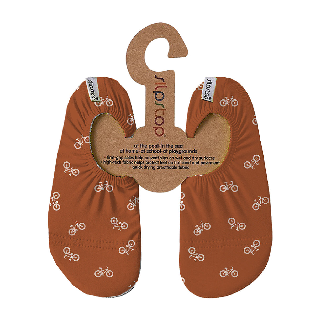 Slipstop | Waterschoentjes voor kinderen | Antislip schoen | Fietsen | Bicycle cognac