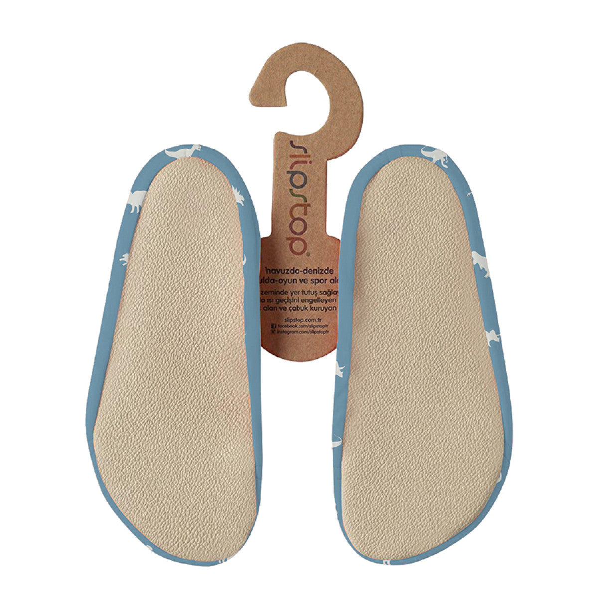 Slipstop | Waterschoentjes voor jongens | Antislip schoentjes | Dino's | Dino petrol