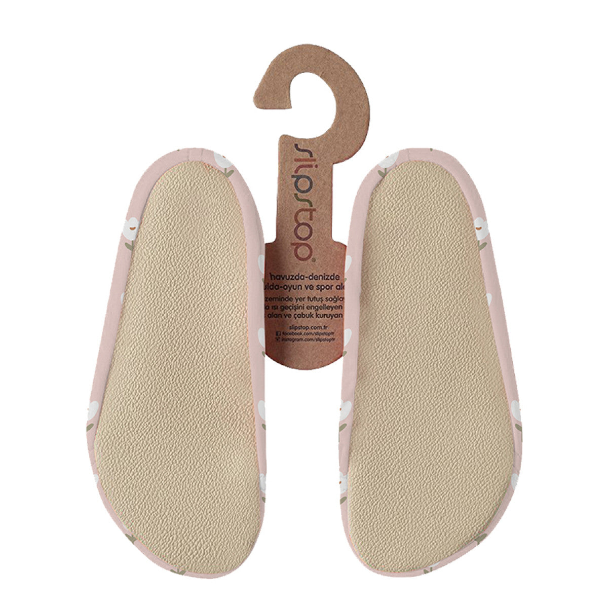 Slipstop | Waterschoentjes voor meisjes | Antislip schoen | Bloemen | Tulip pink