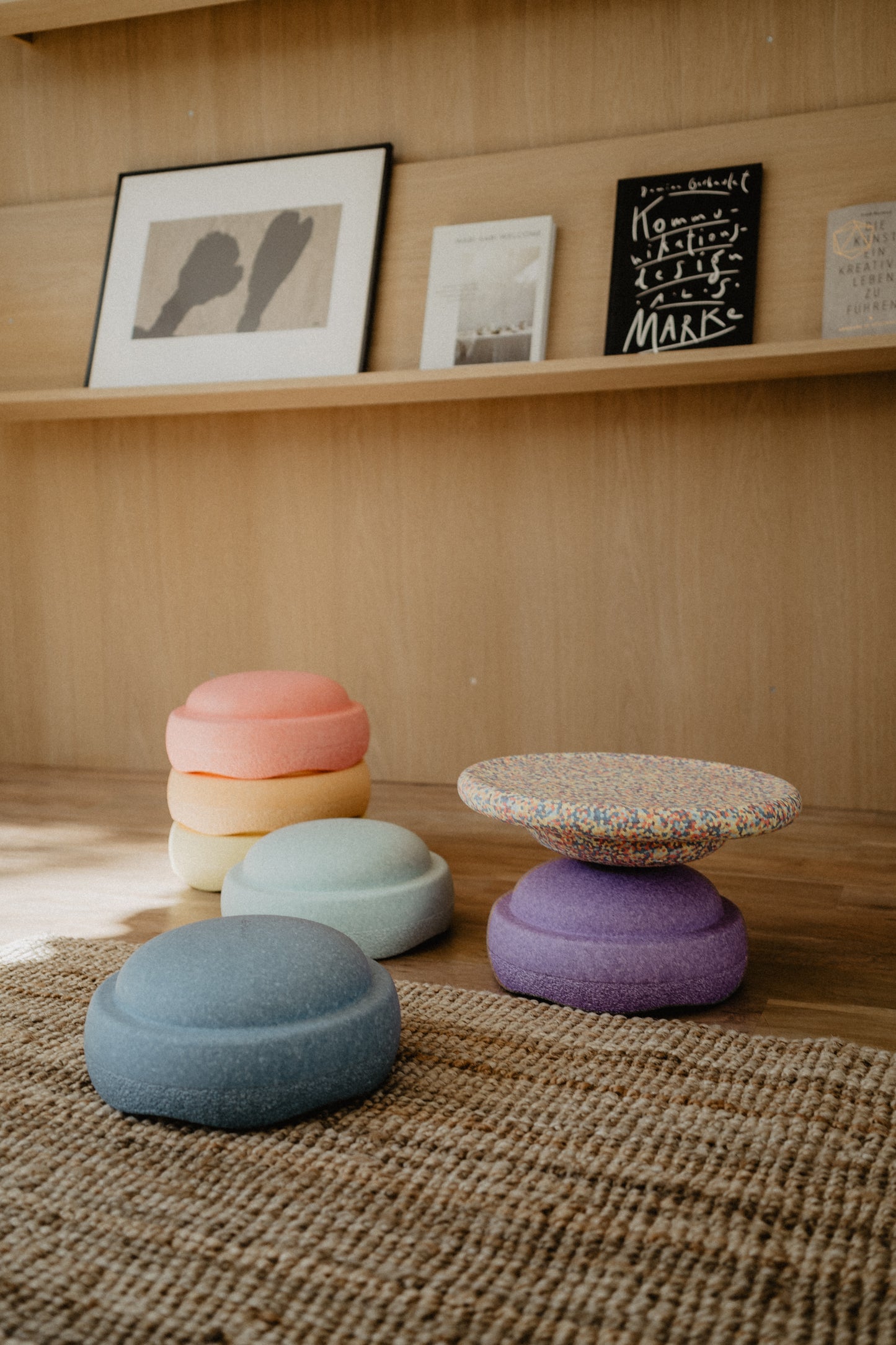 Stapelstein® Pastel set 6 + Super confetti balans bord
