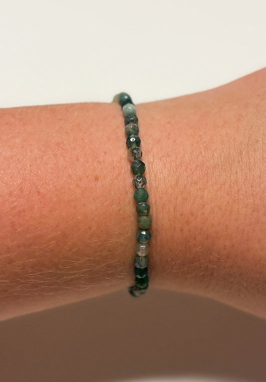 Mosagaat facet armband | 4 mm