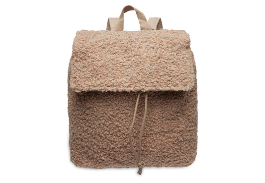 Kinderrugzakje | Mogelijk met naam | Boucle biscuit | Jollein | Bruin