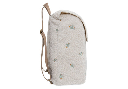 Kinderrugzakje | Teddy lovely | Gepersonaliseerd | Jollein | Crème kleurig met bloemen