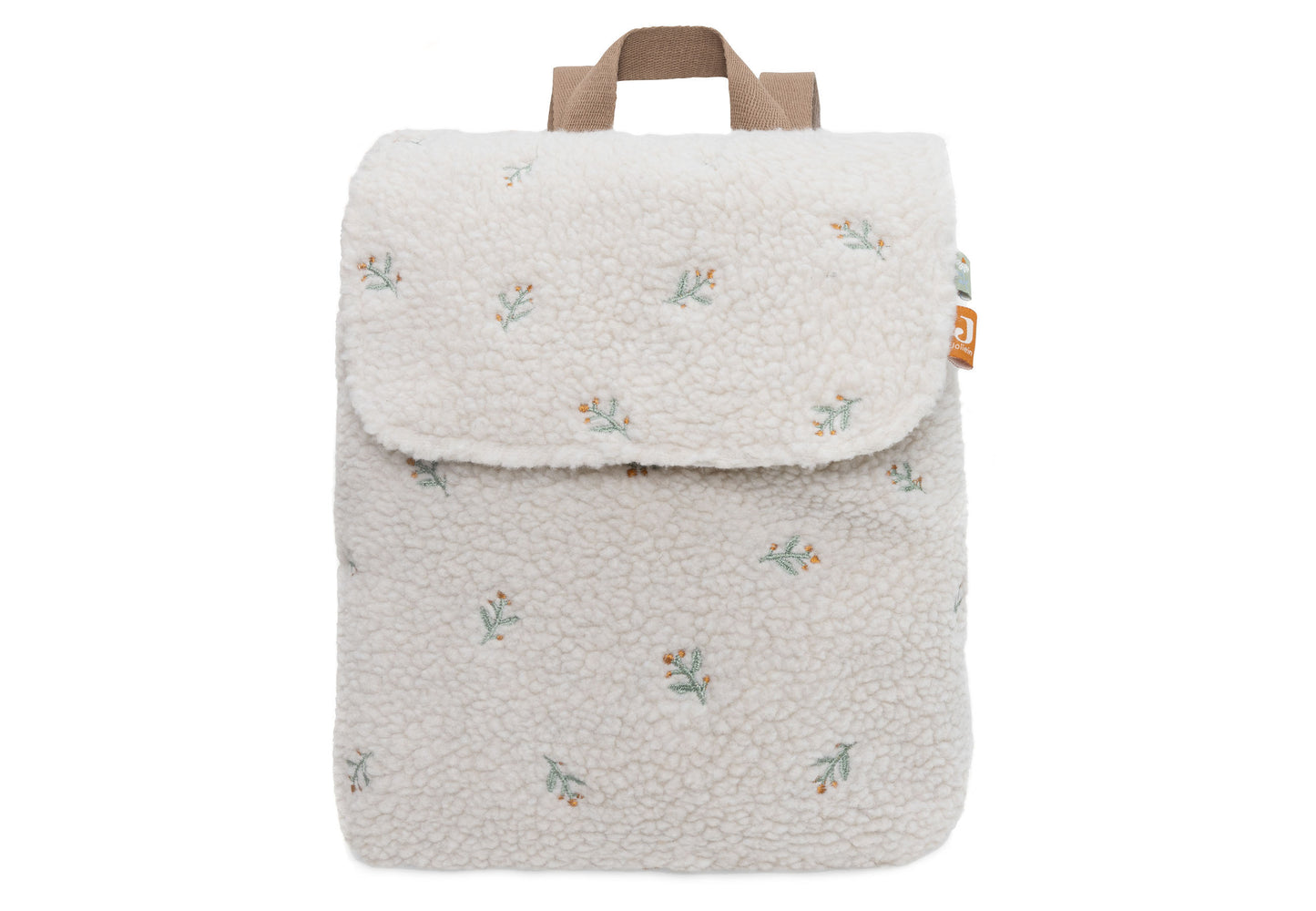 Kinderrugzakje | Teddy lovely | Gepersonaliseerd | Jollein | Crème kleurig met bloemen