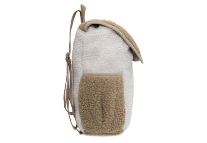 Kinderrugzakje | Colourblock | Gepersonaliseerd | Jollein | Bruin met wit
