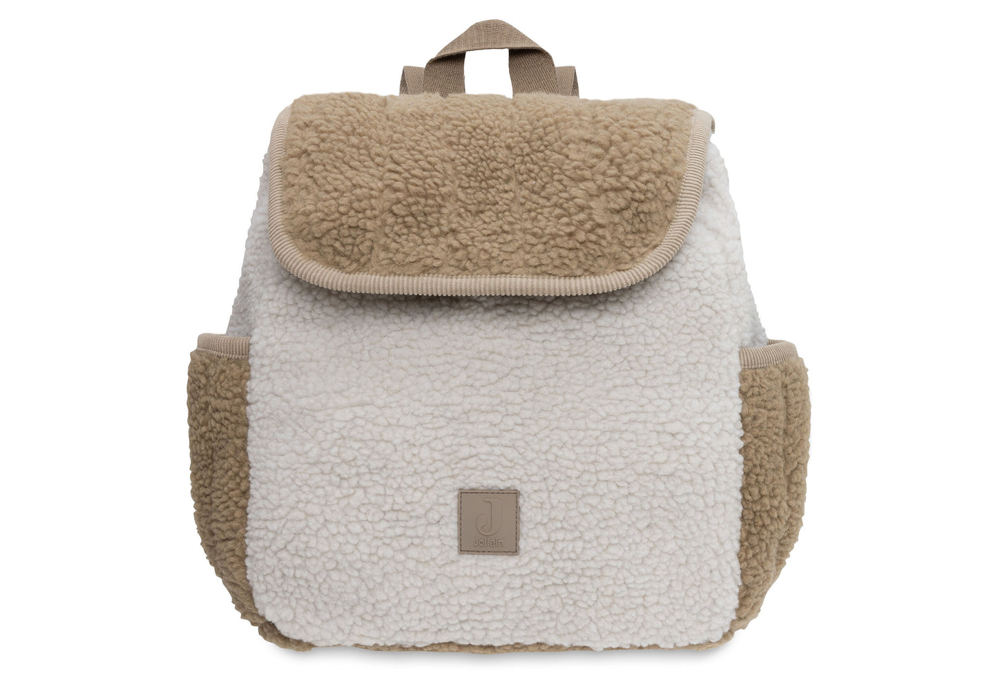 Kinderrugzakje | Colourblock | Gepersonaliseerd | Jollein | Bruin met wit