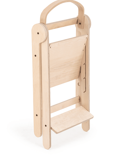 Opvouwbare leertoren | Naturel - Hout | Montessori | Mamatoyz