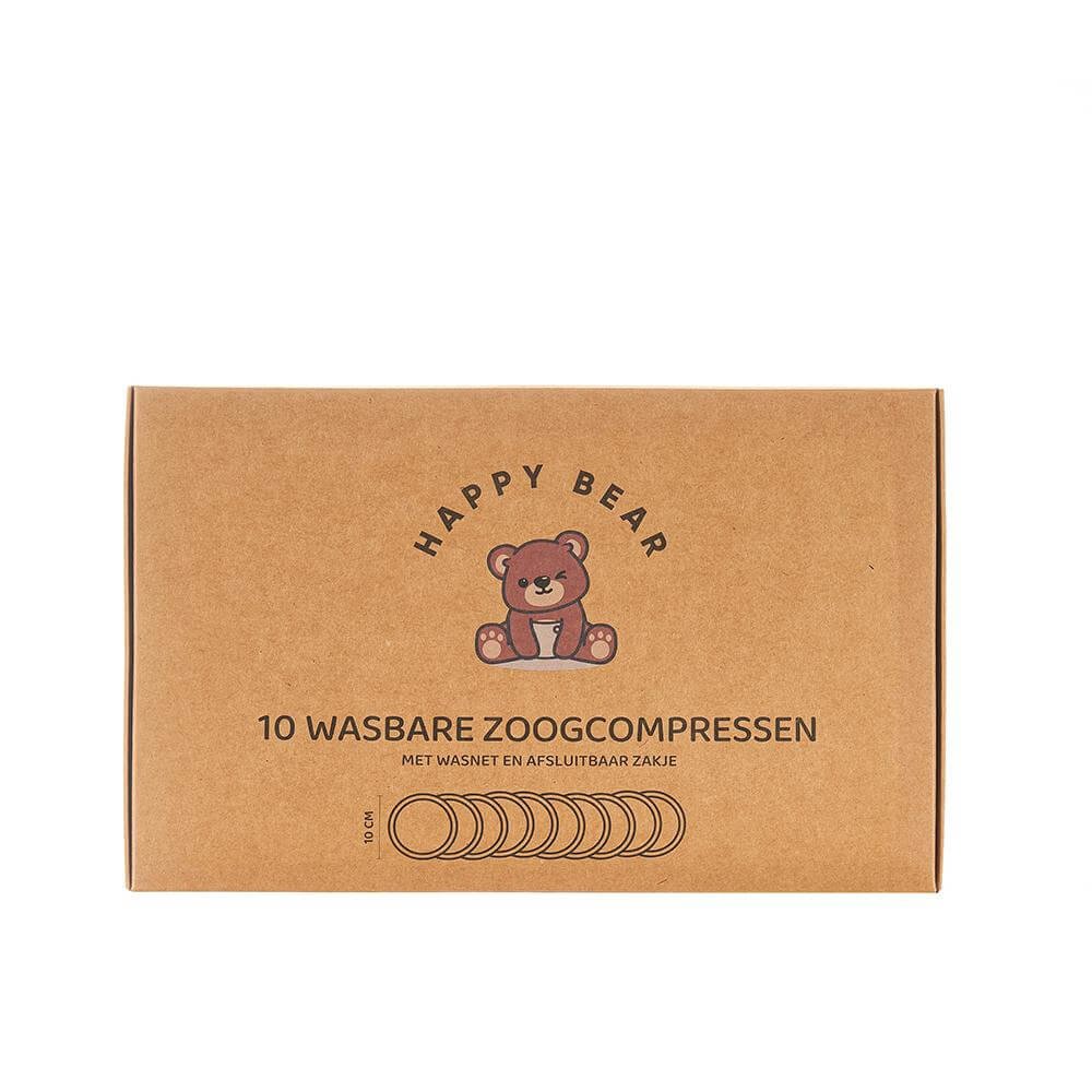 Wasbare zoogcompressen voor borstvoedende dames | HappyBear | Wit