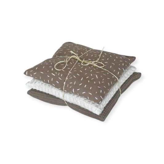 Sensorische pittenzakjes set - Taupe (3 stuks)