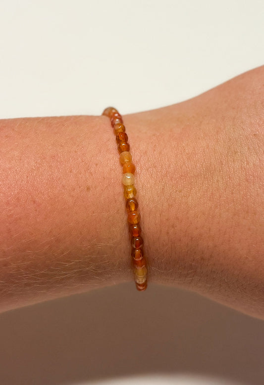 Carneool facet armband | 4 mm