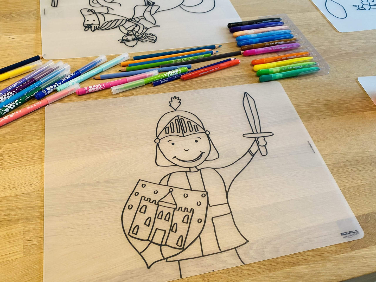 Herkleurbare placemats | Ridder lancelot