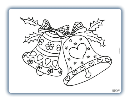 Herkleurbare placemat - Kerstbellen