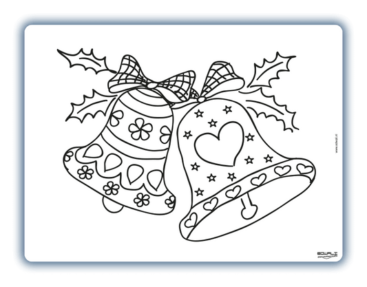 Herkleurbare placemat - Kerstbellen