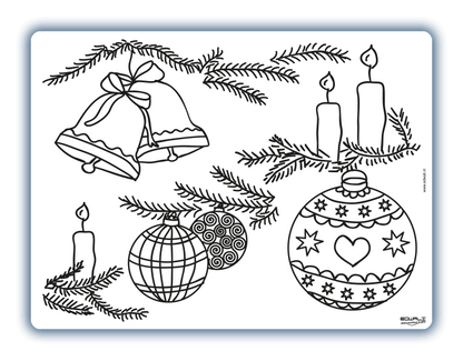 Herkleurbare placemat - Kerstversiering
