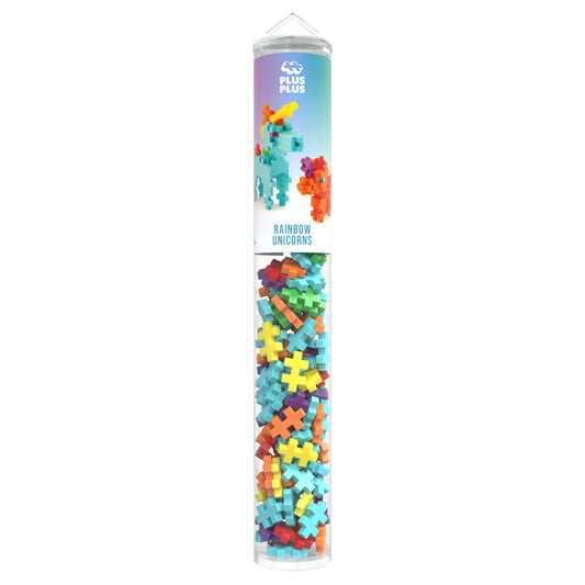 Plus-Plus tube - Regenboog unicorn (100 stuks)
