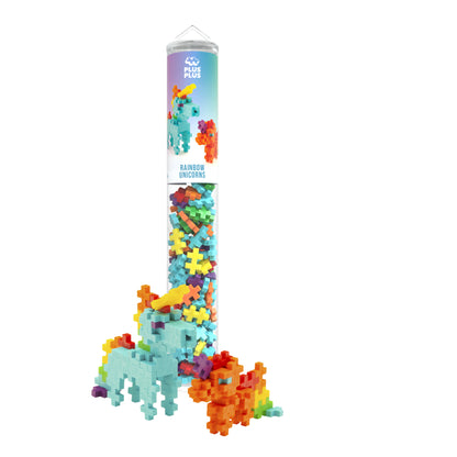 Plus-Plus tube - Regenboog unicorn (100 stuks)