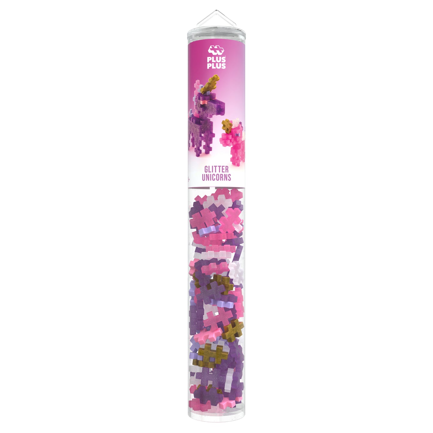 Plus-Plus tube - Glitter eenhoorn (100 stuks)