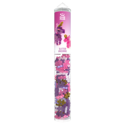 Plus-Plus tube - Glitter eenhoorn (100 stuks)