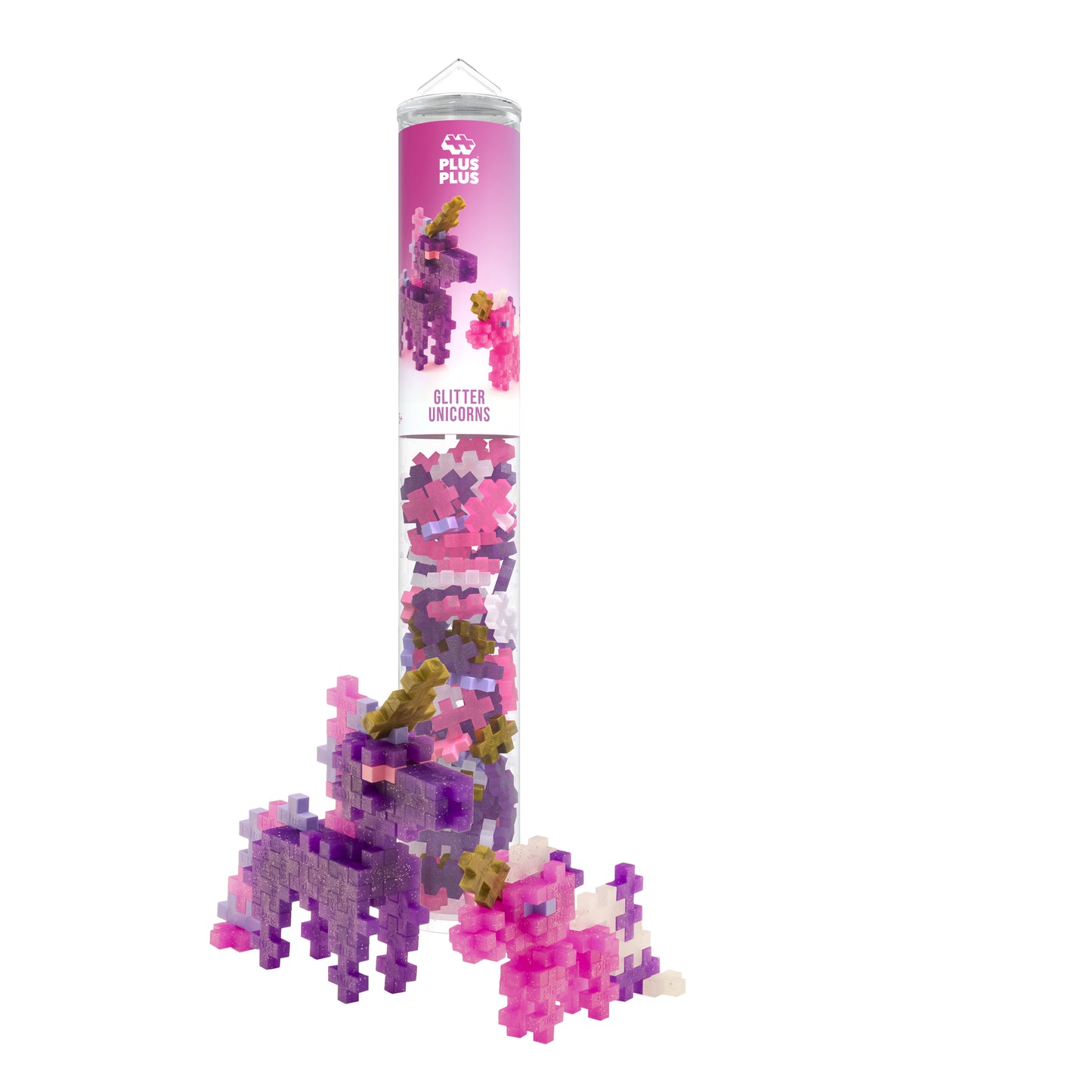 Plus-Plus tube - Glitter eenhoorn (100 stuks)