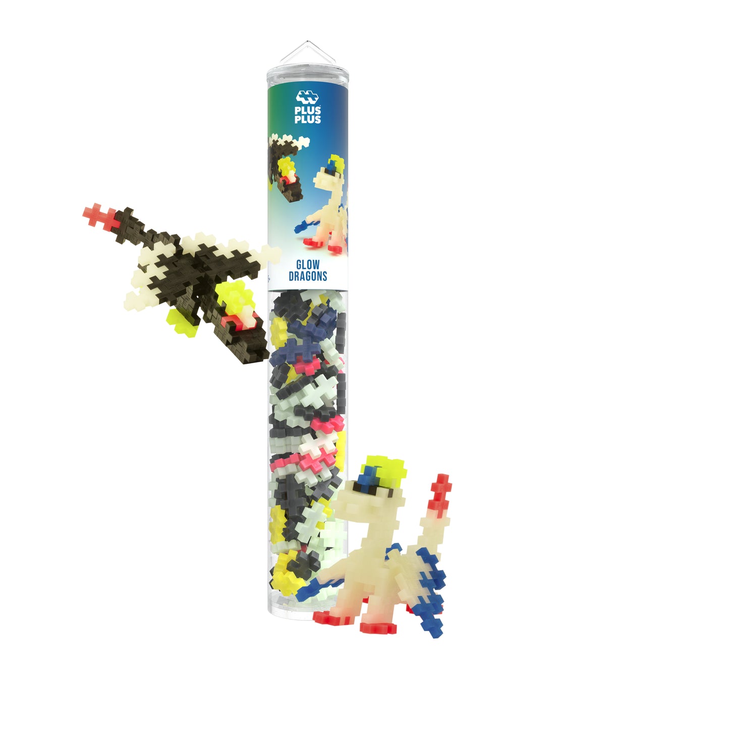 Plus-Plus tube - Glow dragons (100 stuks)
