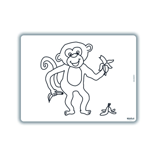 Herkleurbare placemat - Banana aap