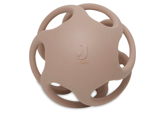 Jollein bijtspeelgoed bal siliconen - Biscuit