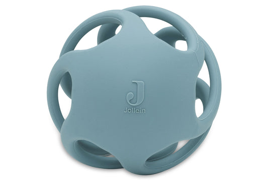 Jollein bijtspeelgoed bal siliconen - Sea green