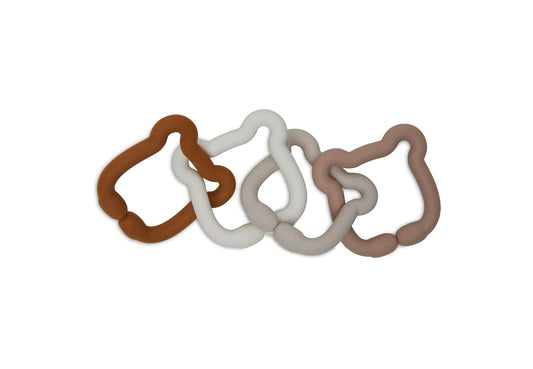 Jollein bijtspeelgoed - ringen teddy bear