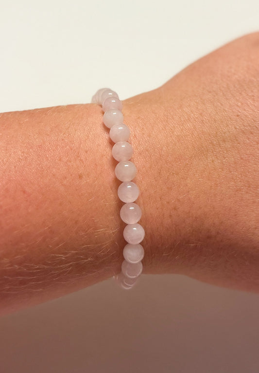 Rozenkwarts armband 6 mm
