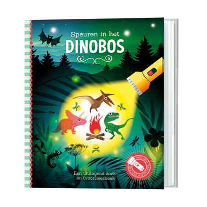Zaklampboek | Speuren in het dinobos | zoekboek