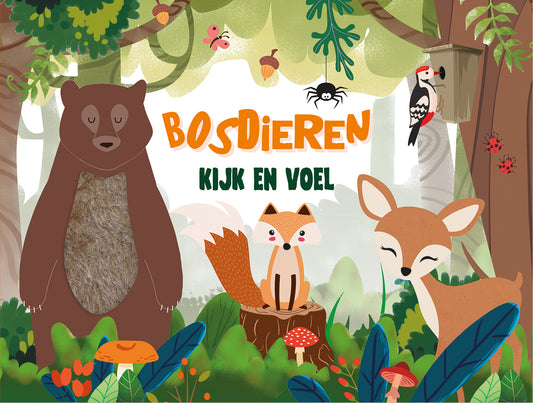 Voelboek | Kijk en voel - Bosdieren